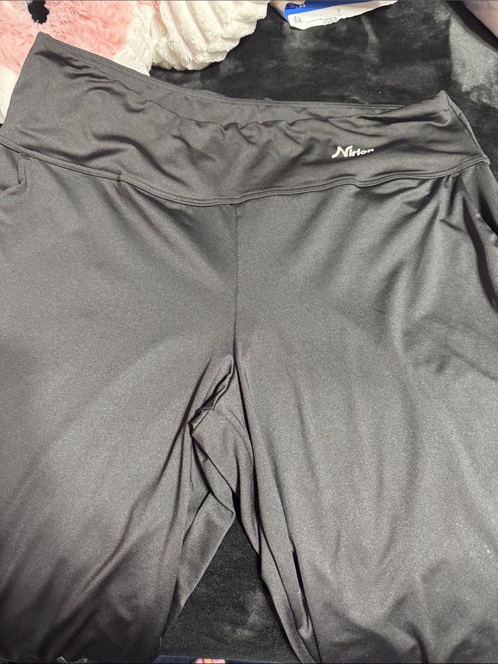 Source Unknown Black High-Waist Active Leggings